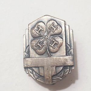 Antique Shamrock Silver color Pin Collectible
